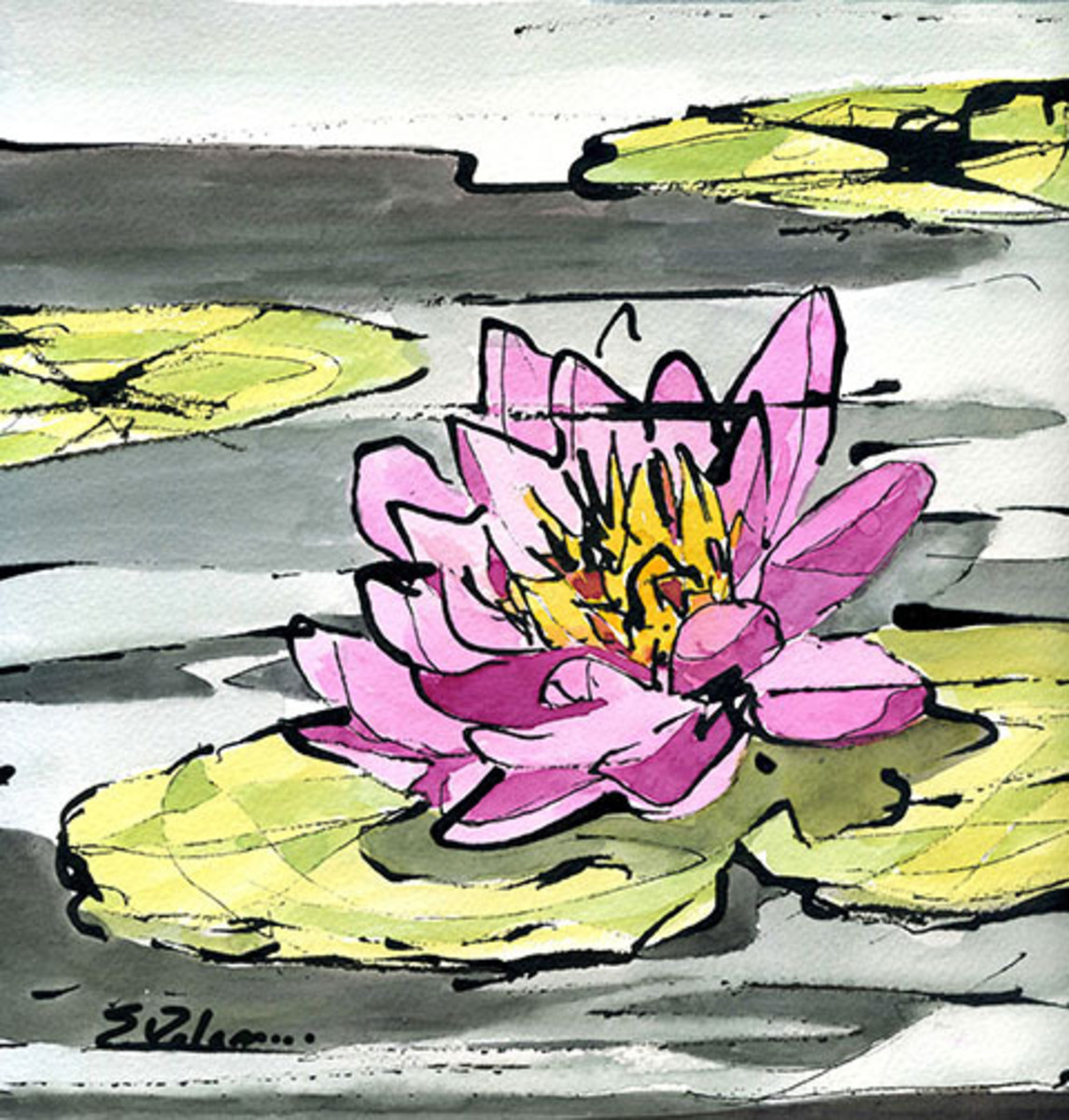 LOTUS IN FUSCHIA (I, II, III)